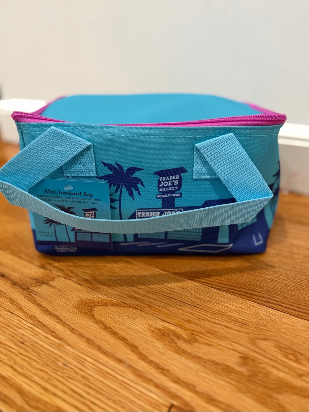 NEW! Trader Joe's Cooler Bag (Blue & Pink)